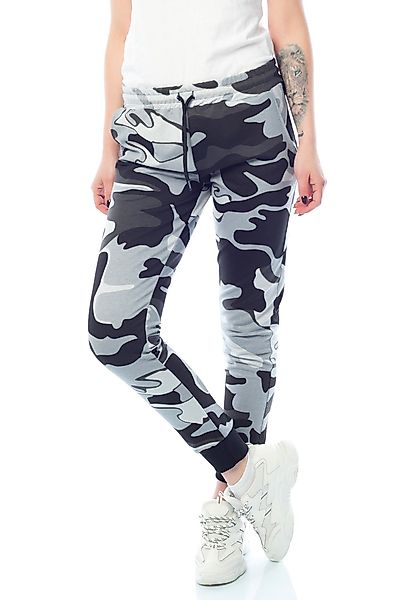 Bongual Jogginghose Damen Sweathose Camo Armee Tarnmuster Freizeithose günstig online kaufen