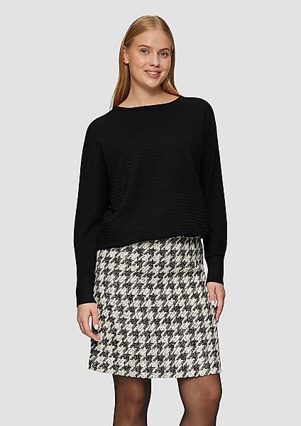 s.Oliver Longpullover Strickpullover Strukturierter Strickpullover mit Fled günstig online kaufen