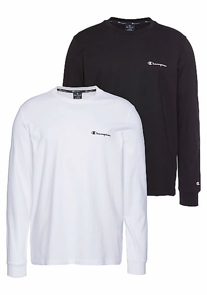 Champion Langarmshirt Packung, 2 Stk. Langarm, Basic schmale Passform, mit günstig online kaufen