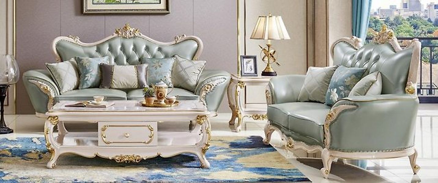 JVmoebel Sofa Sofagarnitur Ledersofa Klassische 2tlg Set 32 Sitzer Sitzgarn günstig online kaufen