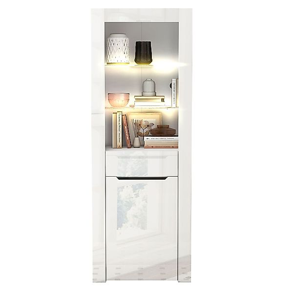 Merax Vitrine hochglanz mit LED, Bücherschrank günstig online kaufen