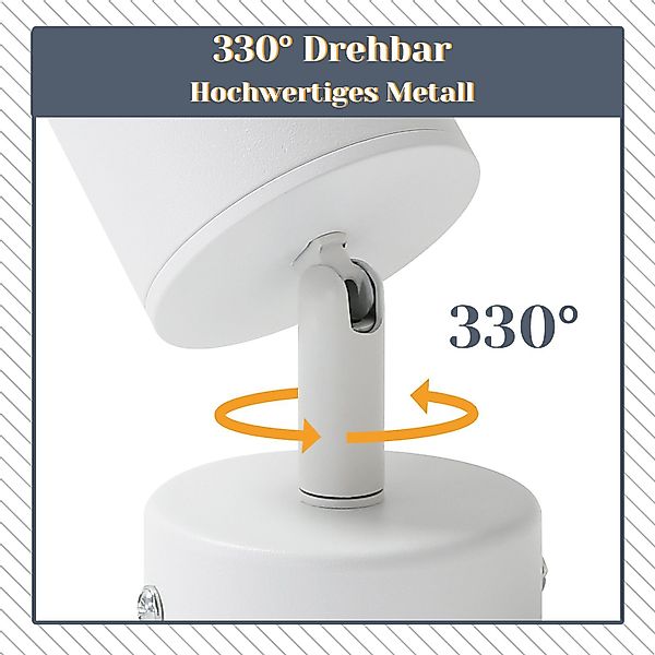 Nettlife Deckenstrahler Weiß Wohnzimmer 1/2/3/4/5/6 Flammig günstig online kaufen