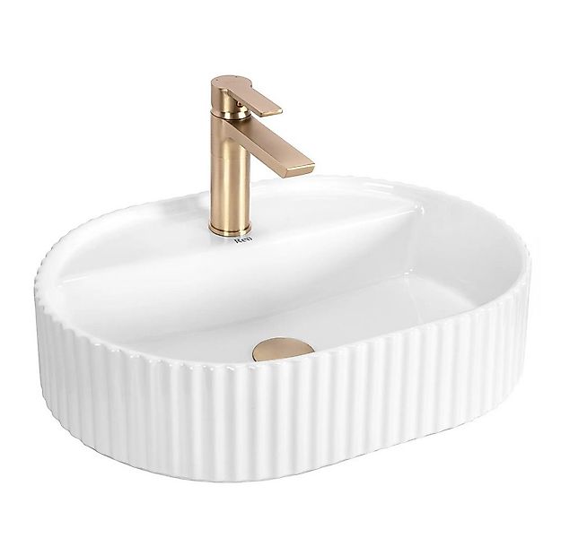 wohnwerk.idee Aufsatzwaschbecken mit geriffelter Oberfläche, Design Waschbe günstig online kaufen