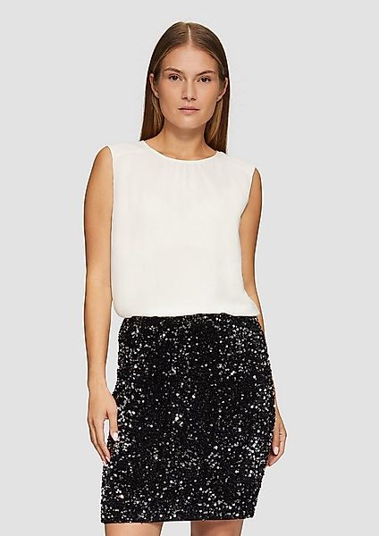 s.Oliver Minirock Rock Kurzer Samtrock mit Paillettenbesatz günstig online kaufen