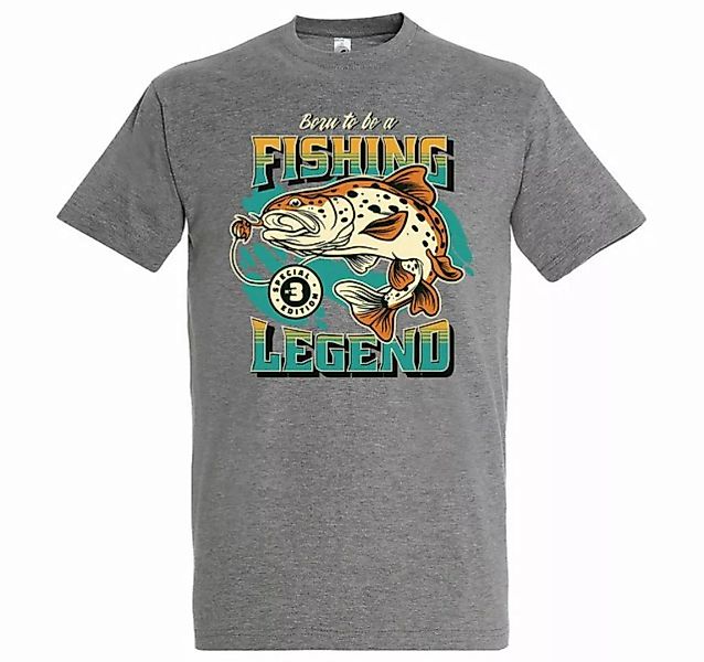 Youth Designz T-Shirt "Born To Be A Fishing Legend" Herren Shirt (gerader A günstig online kaufen