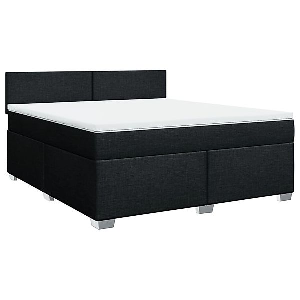 vidaXL Boxspringbett mit Matratze Schwarz 180x200 cm Stoff 3285962 günstig online kaufen