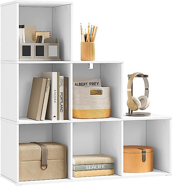 Woltu Bücherregal, 1-tlg., Würfelregal Schrank mit 6 Fächern, 90,5x90,5x30 günstig online kaufen