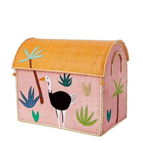 rice Aufbewahrungskorb Landhauskorb mittel Raffia-Bast Kinderzimmer günstig online kaufen