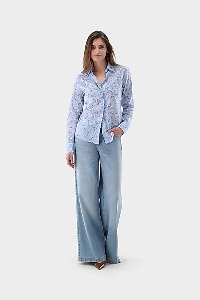 Hemdbluse tailliert aus Baumwoll-Plumetis günstig online kaufen