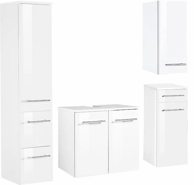 welltime Badmöbel-Set "Venedig" 4 Stk. tlg. Waschbeckenunterschrank (Breite günstig online kaufen