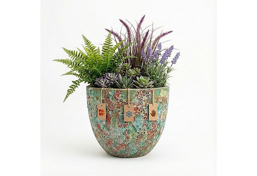 Teramico Pflanzkübel Keramik Pflanzgefäß Eggpot, Lava Grün, Ø 21 cm, Steinz günstig online kaufen