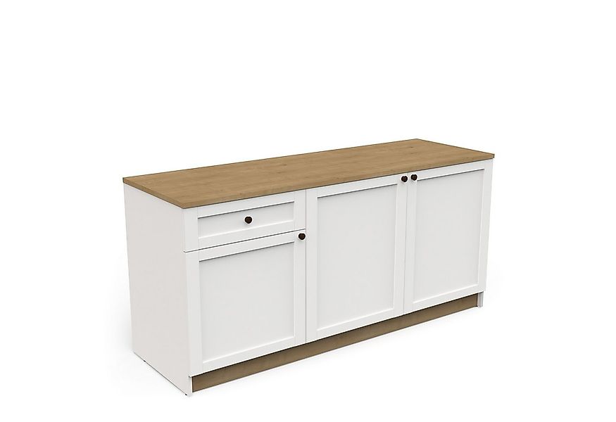 habeig Küchenbuffet Küche Kompaktküche Küchenschrank variabel Singleküche U günstig online kaufen