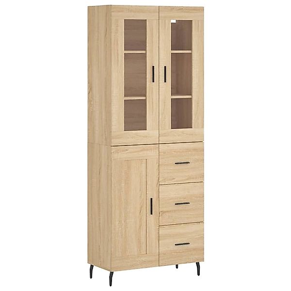 vidaXL Highboard Sonoma-Eiche 69,5x34x180 cm Holzwerkstoff 3198676 günstig online kaufen