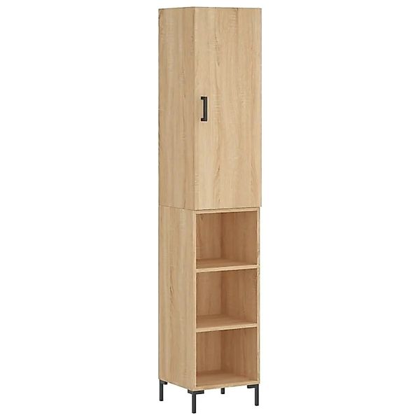 vidaXL Highboard Sonoma-Eiche 34,5x34x180 cm Holzwerkstoff 3198980 günstig online kaufen