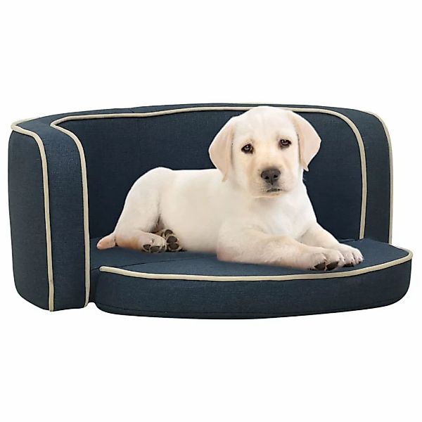 Hundesofa Klappbar Blau 76x71x30 Cm Leinen Waschbares Kissen günstig online kaufen