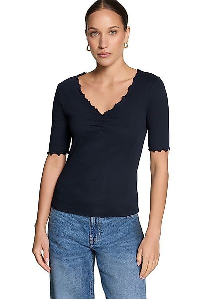 Zero Kurzarmshirt Damen mit Raffung (1-tlg) Raffung günstig online kaufen