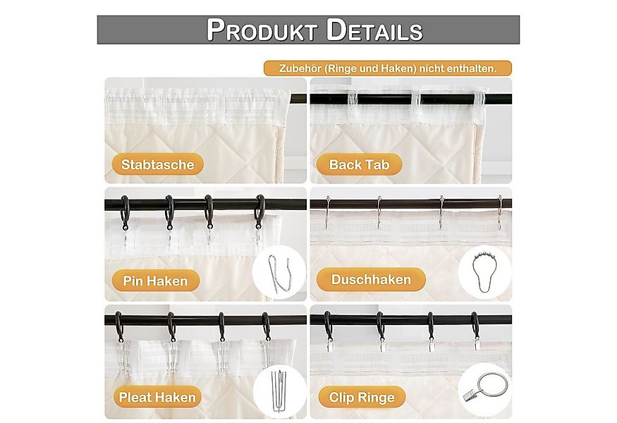 Jibenhome Vorhang Winter Wärme Thermovorhang Dicke Gardinen Funktionale Übe günstig online kaufen