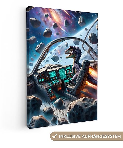 OneMillionCanvasses® Leinwandbild Dino - Weltraum - günstig online kaufen