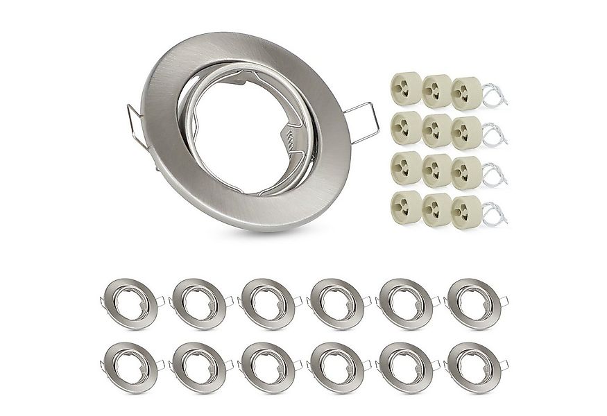 Nettlife LED Einbaustrahler 12ER Einbaustrahler GU10 Set Einbaurahmen günstig online kaufen