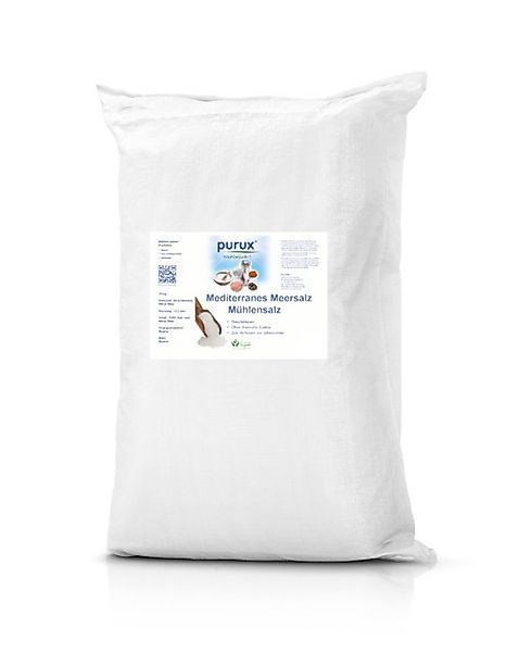 purux 25 Kg Sack Mediterranes Meersalz Mühlensalz Spezial-Meersalz (25 Kg S günstig online kaufen