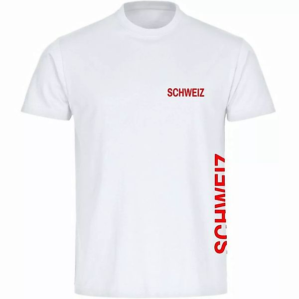 multifanshop T-Shirt Herren Schweiz - Brust & Seite - Männer günstig online kaufen