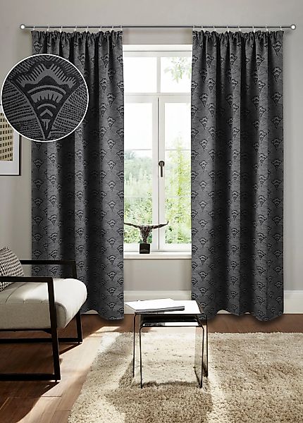 Bruno Banani Verdunkelungsvorhang "Alessio" Kräuselband 1 Stk. tlg. Elegant günstig online kaufen