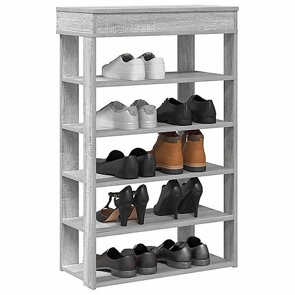 vidaXL Schuhschrank Schuhregal Grau Sonoma 60x30x98 cm Holzwerkstoff günstig online kaufen