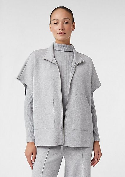 comma Sweatshirt Sweatshirt Oversized Sweatshirt-Cape mit aufgesetzten Tasc günstig online kaufen