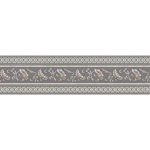 Bricoflor Graue Tapeten Bordüre 17 Cm Breit Ornament Tapetenborte Ideal für günstig online kaufen