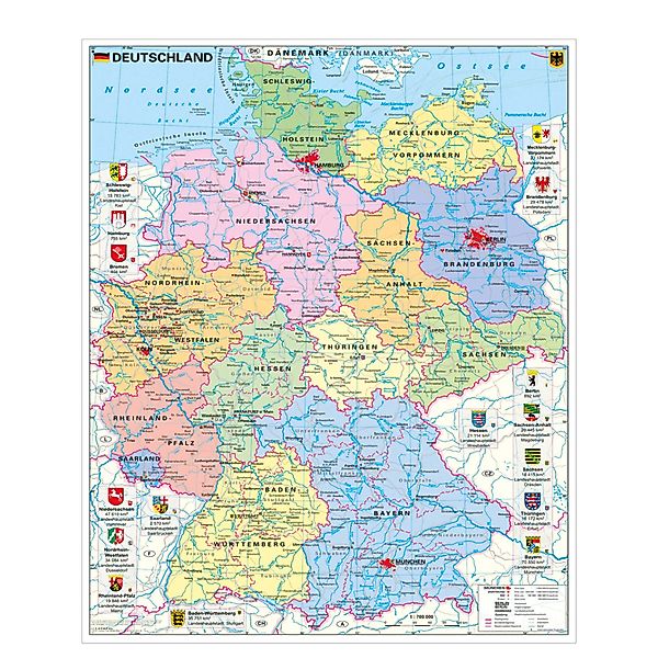 STIEFEL Poster Wandkarte Deutschland politisch mit günstig online kaufen