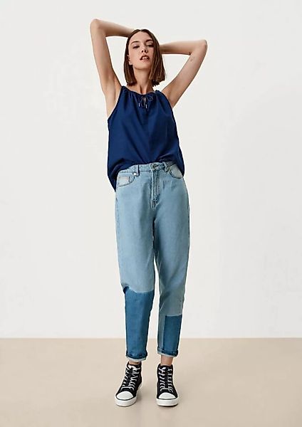 QS 7/8-Hose Slim: Mom-Jeans Waschung günstig online kaufen