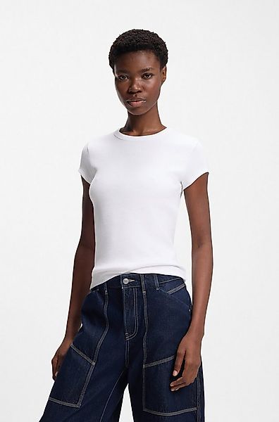 BOSS ORANGE Kurzarmshirt Ecute Premium Damenmode Slim Fit mit Rundhalsaussc günstig online kaufen