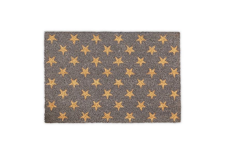 relaxdays Fußmatte Kokos mit Sternen Must, Höhe: 15 mm günstig online kaufen