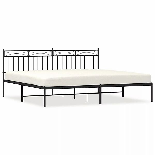 vidaXL Bettgestell mit Kopfteil Metall Schwarz 193x203 cm Modell 141908812 günstig online kaufen