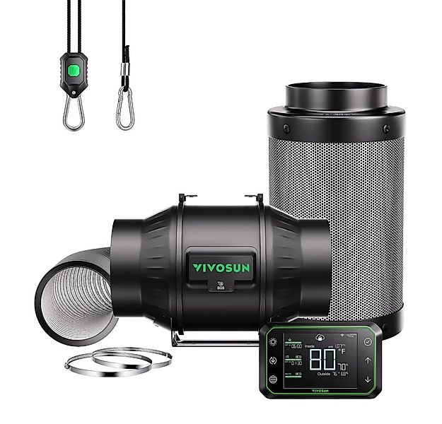 VIVOSUN Ventilatorkombigerät VIVOSUN AeroZesh T-Serie, 15 cm Durchmesser, S günstig online kaufen