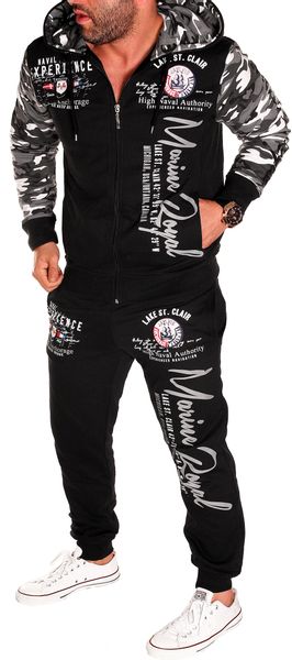 Jaylvis Jogginganzug Marine Royal Herren Trainingsanzug günstig online kaufen