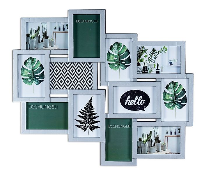 Levandeo® Bilderrahmen Collage, Bilderrahmen silber 12 günstig online kaufen