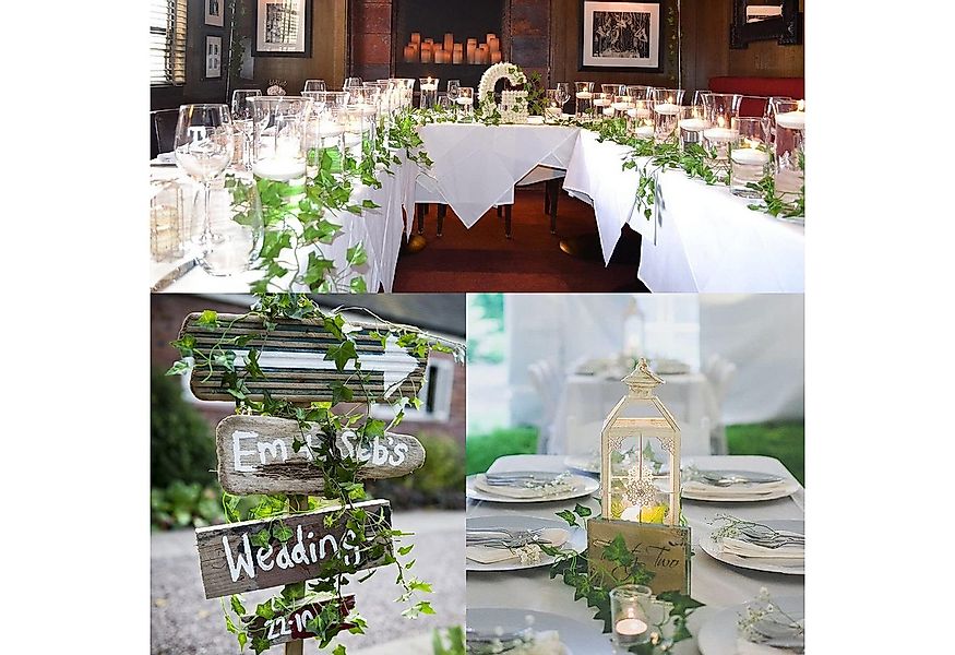 Kunstranke Efeu Künstlich, Efeu Girlande Hängend Ivy Leaves 220 cm, Miniclo günstig online kaufen