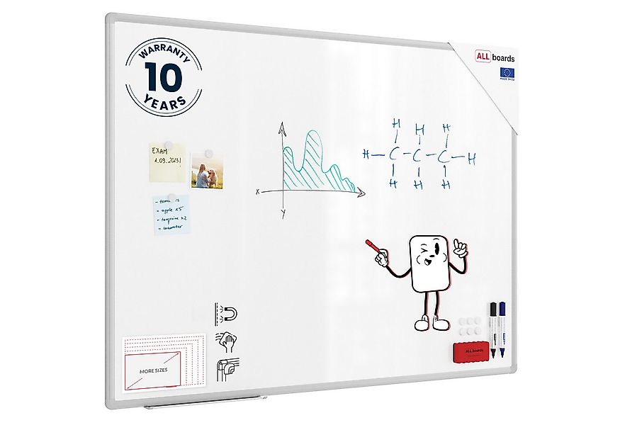 ALLboards Magnettafel ALLboards Whiteboard Magnettafel 120x80cm Memoboard W günstig online kaufen