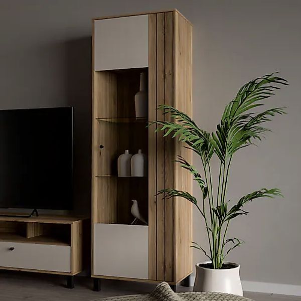 FORTE Vitrine »Killarney« Vitrine, Glastüre, Metallgriffe, zweifarbig günstig online kaufen