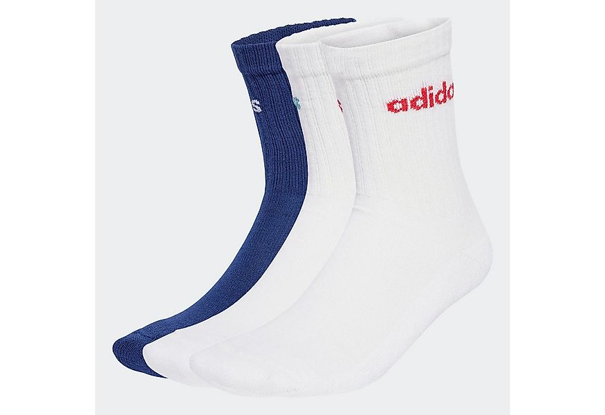 adidas Performance Funktionssocken LINEAR CREW CUSHIONED SOCKEN, 3 PAAR (3- günstig online kaufen