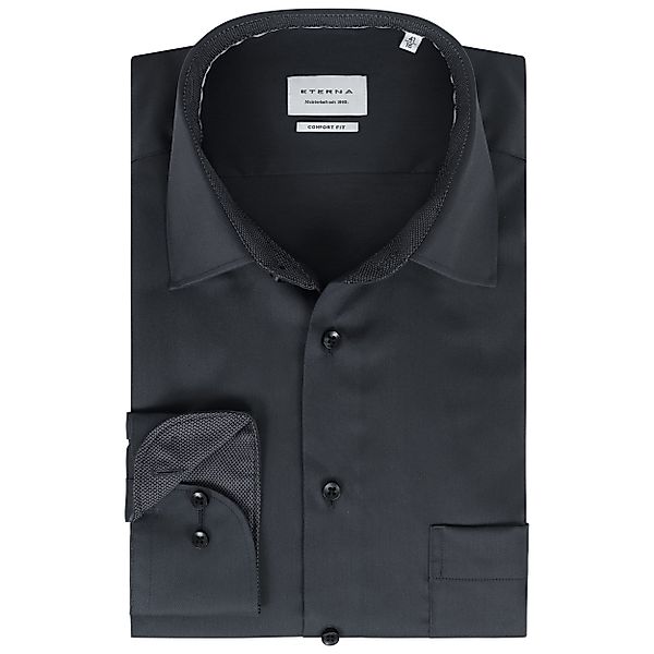 Eterna Langarmhemd Comfort Fit, Anthrazit, 100 günstig online kaufen