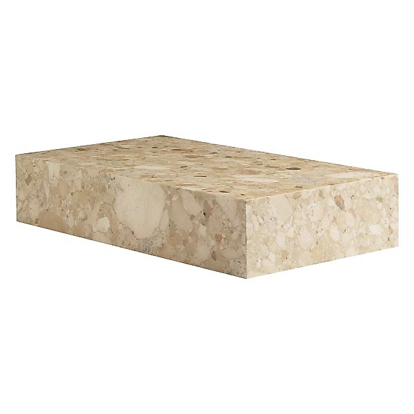 Couchtisch Plinth Grand stein beige / Stein - 137 x 76 cm x H 28 cm - Audo günstig online kaufen