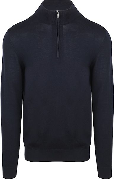 Profuomo Half Zip Pullover Merinowolle Navy  - Größe XXL günstig online kaufen
