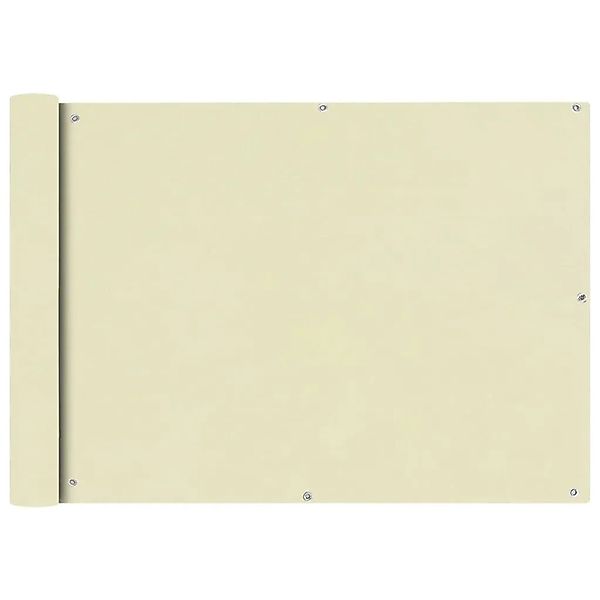 vidaXL Balkon Sichtschutz Oxford-Gewebe 75x400 cm Creme 42336 günstig online kaufen