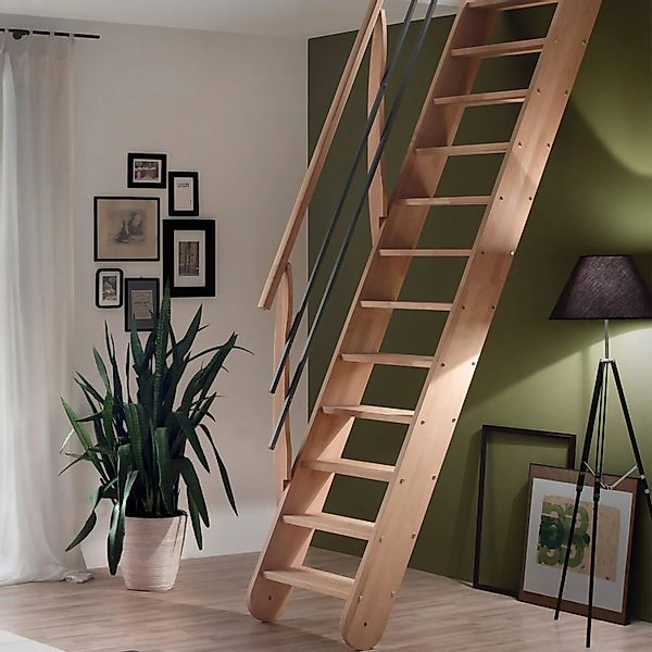 Treppen Intercon Raumspartreppe Living für 245 - 285 cm Geschosshöhe Holztr günstig online kaufen