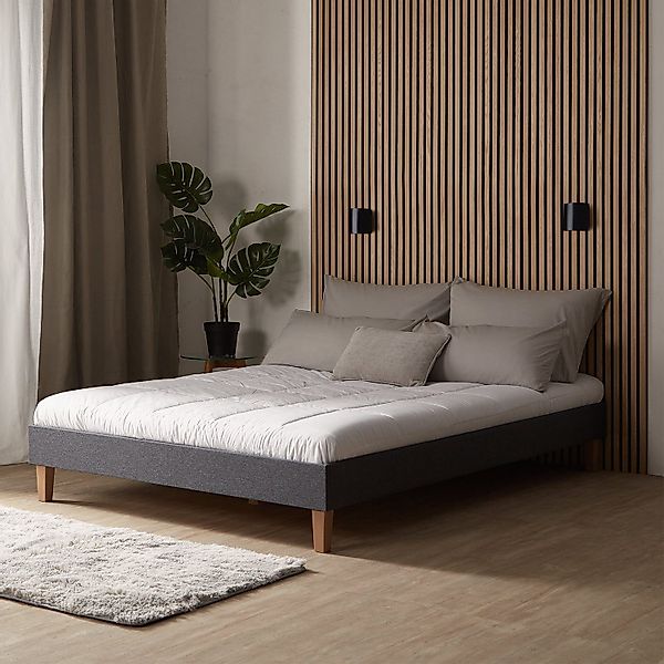 Homestyle4u Polsterbett 140x200 Doppelbett Futonbett Holzbett günstig online kaufen