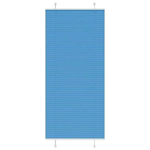 vidaXL Plissee Blau 85x200 cm Stoffbreite 84,4 cm Polyester 4015208 günstig online kaufen