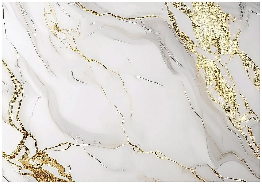 Wallarena Fototapete Marmor Gold Weiß Vlies Tapete Wohnzimmer Schlafzimmer günstig online kaufen