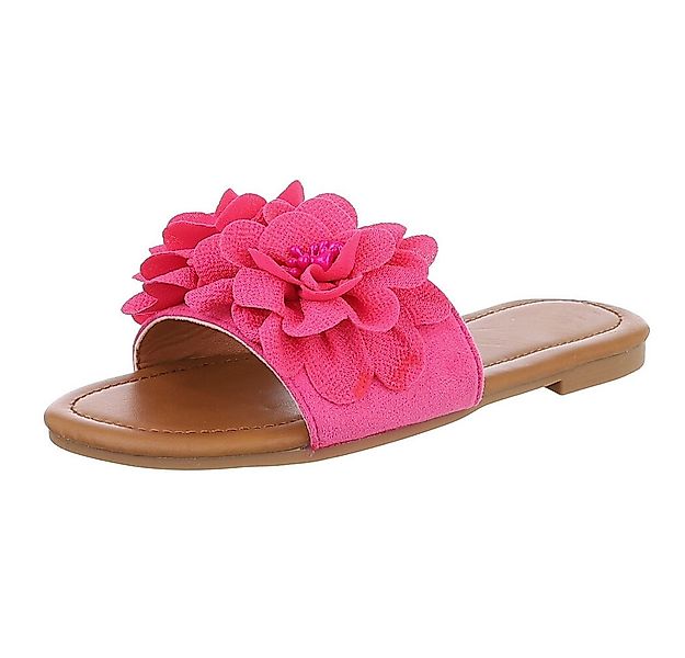 Ital-Design Modische Sandalen mit Blumenakzent, ideal für Sommer Pantolette günstig online kaufen